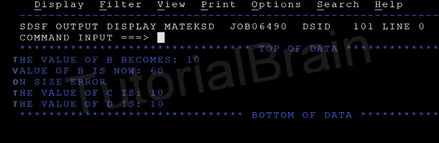 TutorialBrain-Output of Different types of ADD Statements