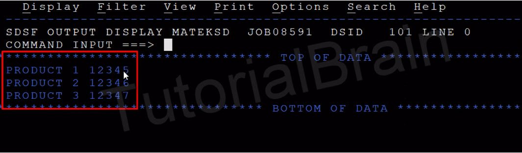 TutorialBrain-Output of INDEXED BY for accessing elements in Internal Table(Array)