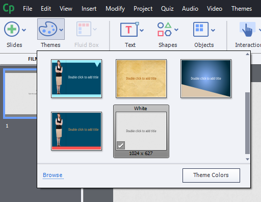 Adobe captivate Themes