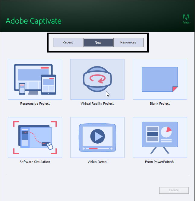 Adobe Captivate - Home Page