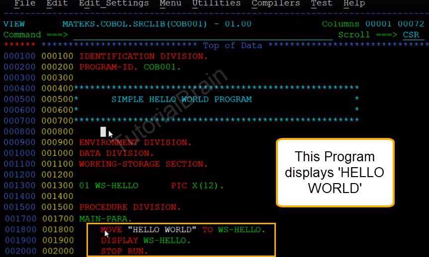 COBOL Program included using PGM Parameter in JCL