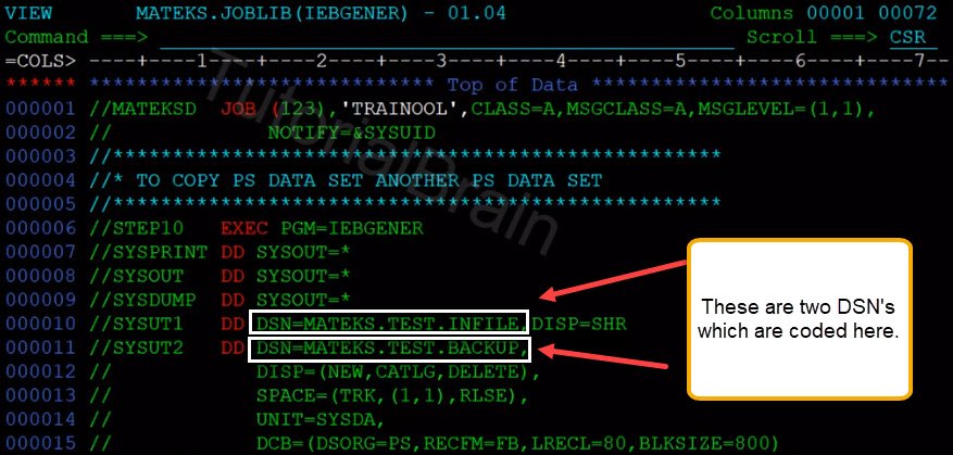 DSN Parameter in JCL