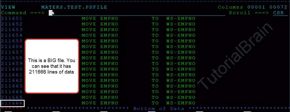 Input file for showing the sample SPACE Parameter example