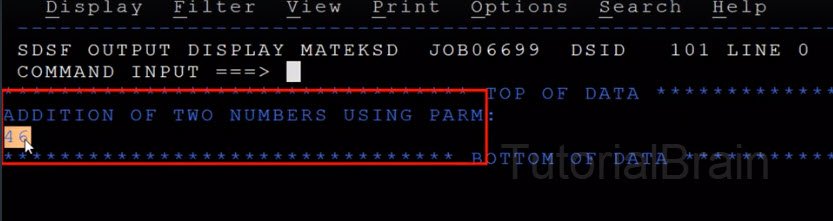 JCL PARM Parameter — TutorialBrain