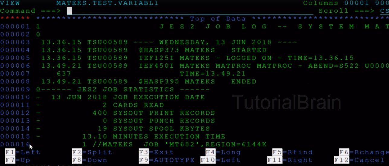 SDSF - XDC-Output of the job is printed