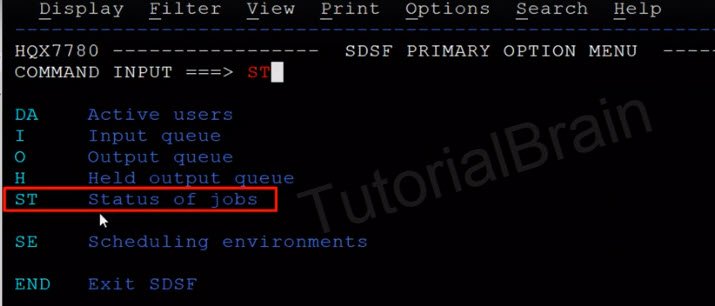 How to show the status of jobs in SPOOL