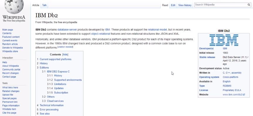 WIKIPEDIA IBM DB2