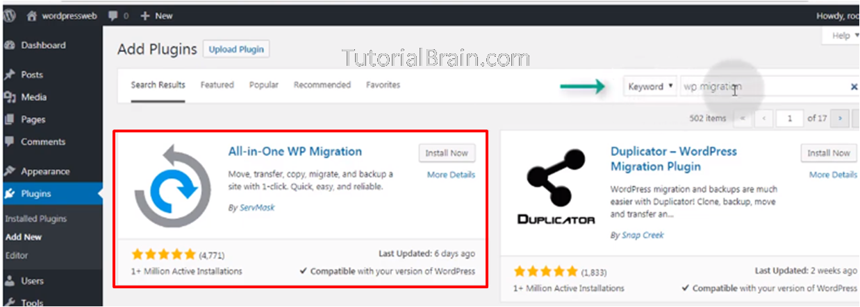 WP migration migration