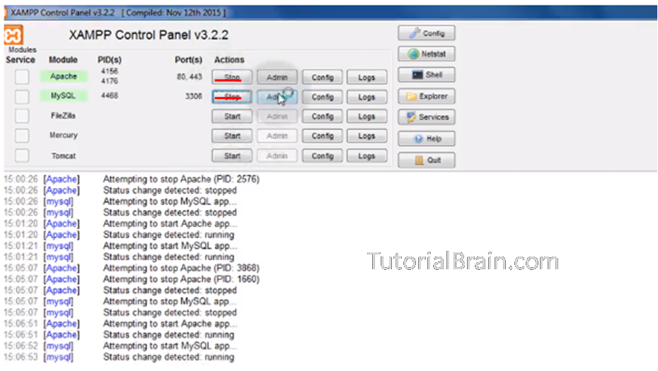 xampp control