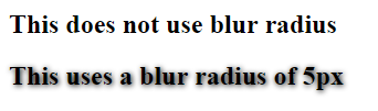 CSS Blur Radius