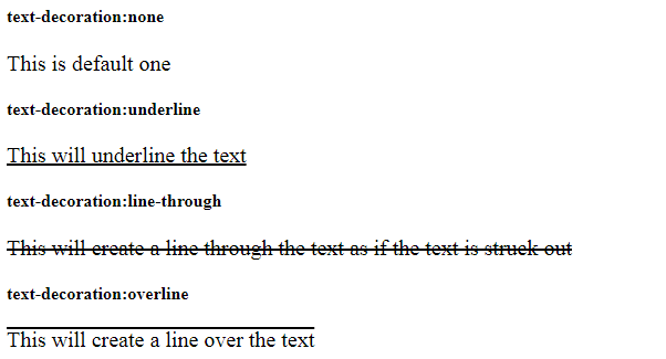 CSS Text Decoration