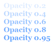 CSS text opacity