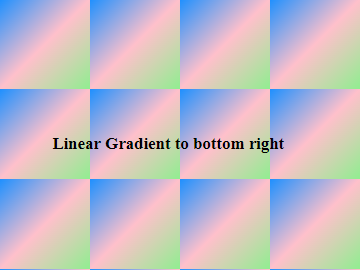 Linear Gradient to bottom right