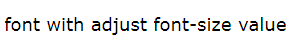 adjusting font-size in CSS