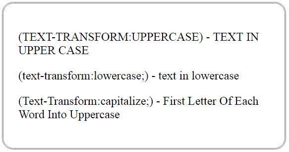 css text transform property