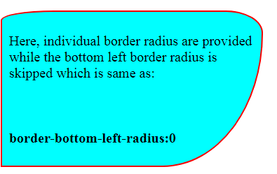 individual border radius separately