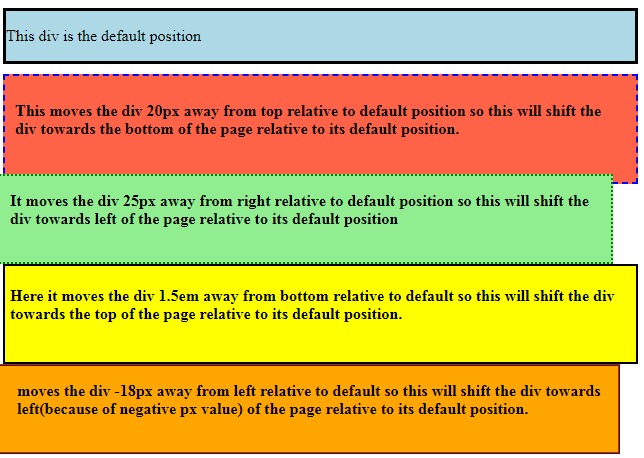 css relative position example