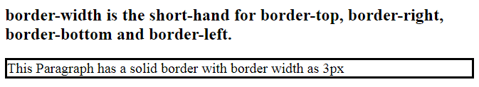 shorthand border-width property