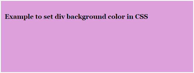 Background Color for div​