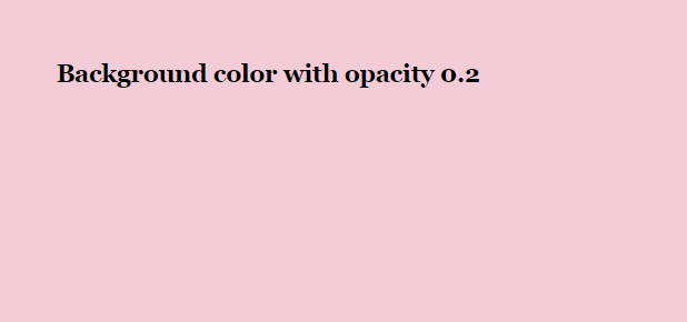 CSS Background Color Opacity​