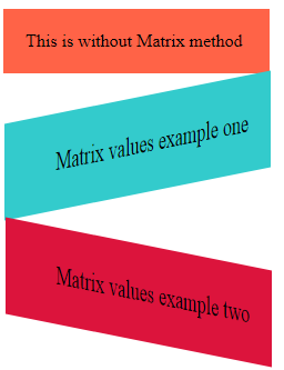 Transform 2D Matrix Method