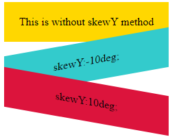 Transform 2D skewY Method