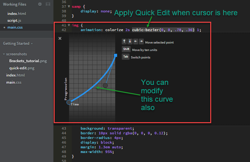 Brackets_quick edit for css transition