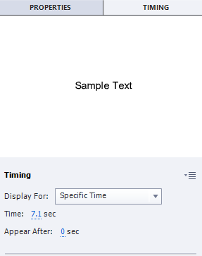 Adobe Captivate Timing