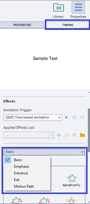 Adobe Captivate Timing Effects