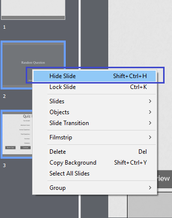 Adobe captivate Hide Slide