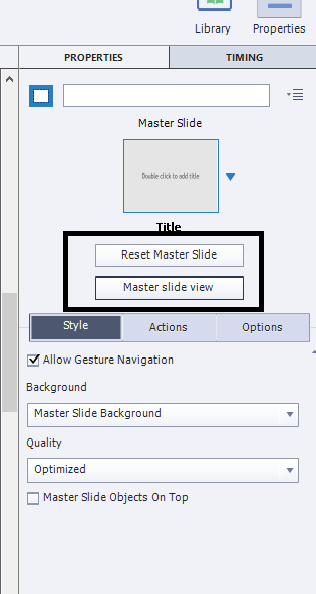 Adobe captivate Master Slide View