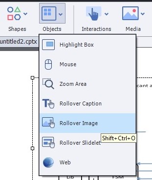 Adobe captivate add rollover image
