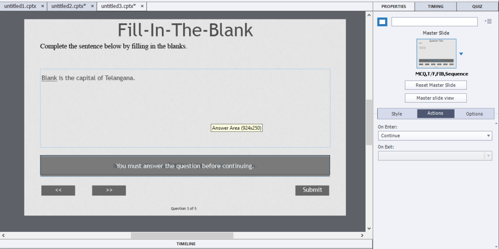 Adobe Captivate Fill In the Blank - TutorialBrain