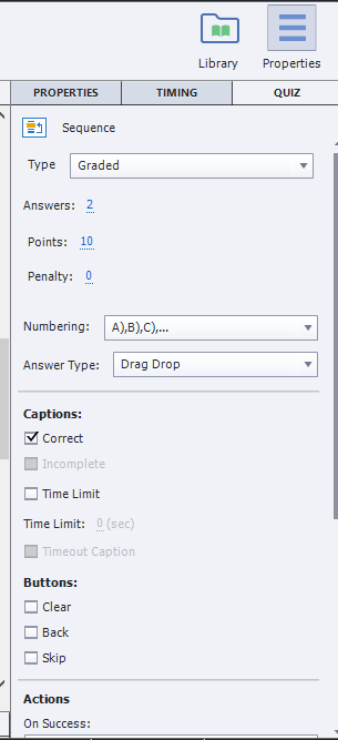 Adobe Captivate Sequence properties - TutorialBrain