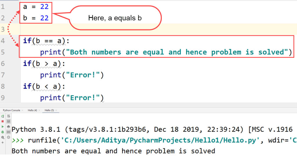 Python Boolean Equals