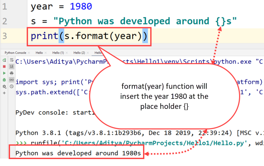 Python formatting strings