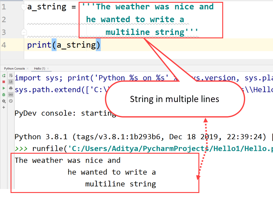 Python multiple line declaration