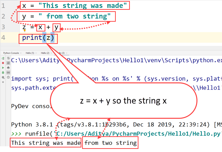 Python string concatenation