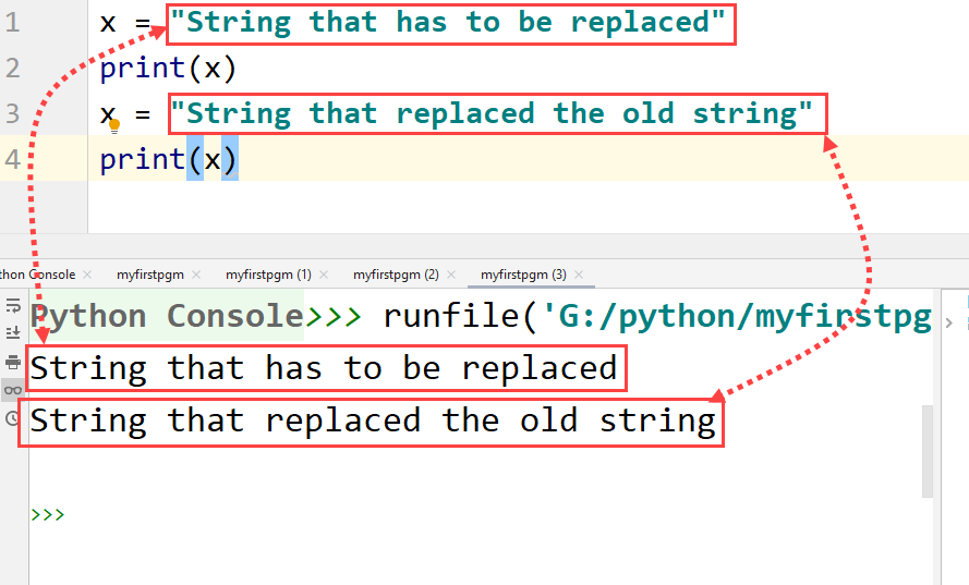 Python string update