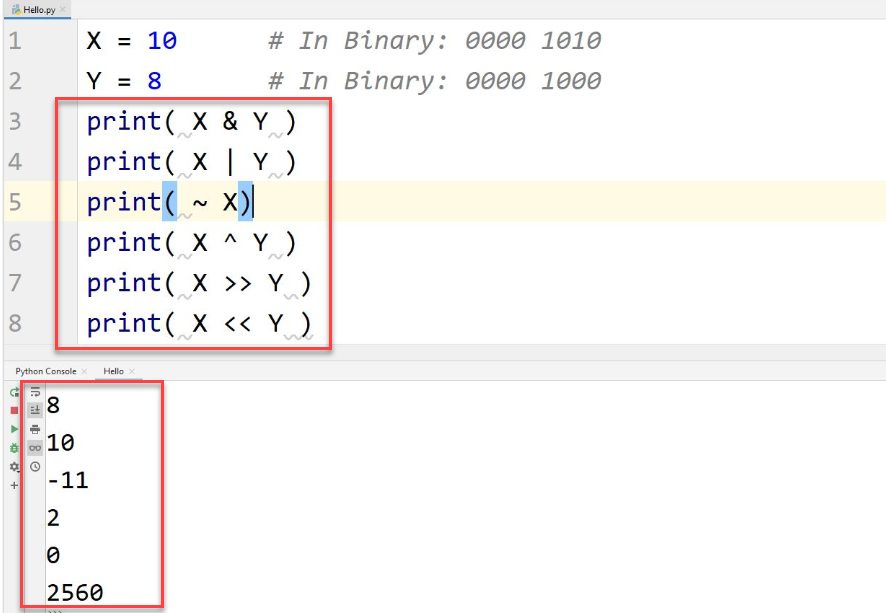 Python Bitwise operator