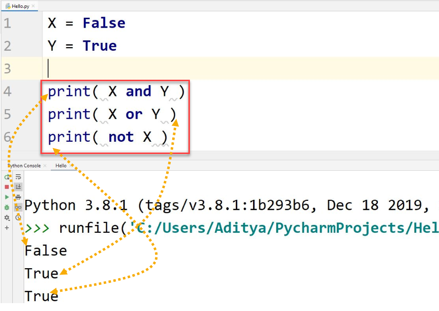 Python Logical operators