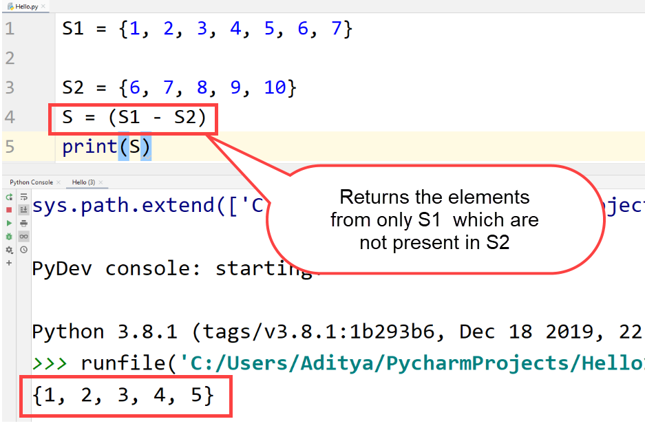 Python subtract