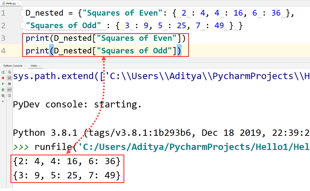 Python - nested dictionary