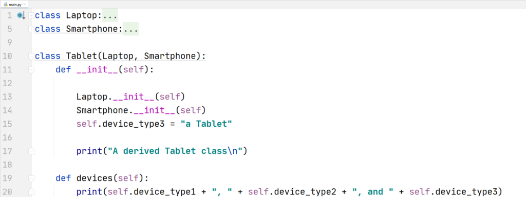 Python Multiple Inheritance create class