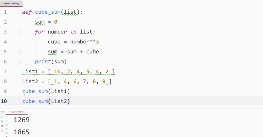 Python Passing List as argument