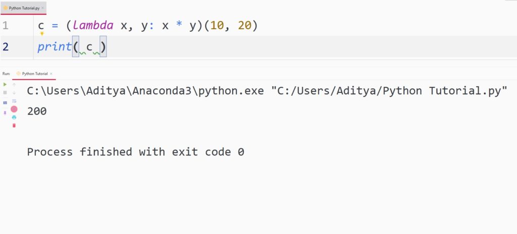 Python alternative syntax lambda