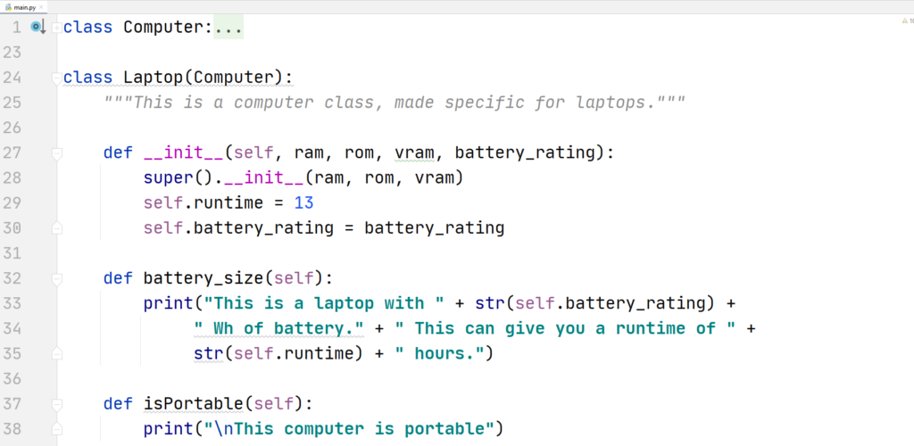 Python attributes method child class