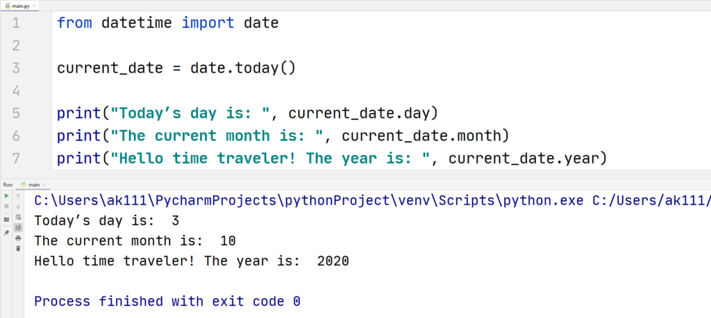 Python date month year dot separator