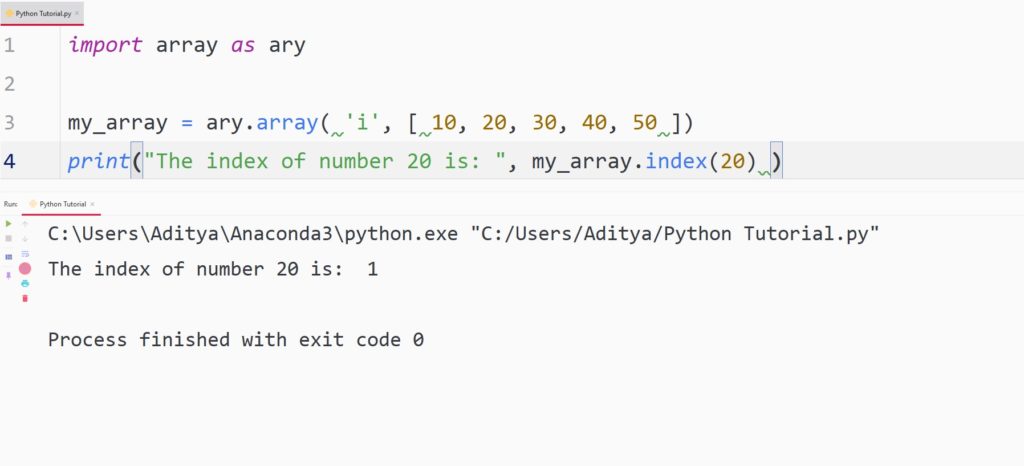 Python find element index