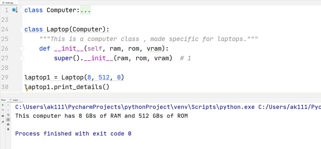 Python inheritance parent child